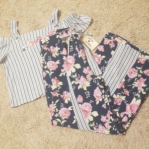 Satin Flowers 2 piece set